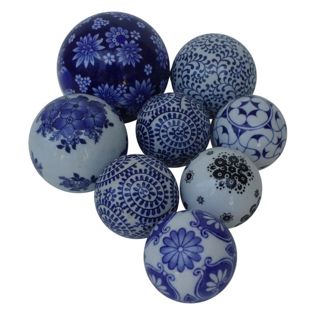Hand Painted Decorative Ceramic Balls Set of 8 Chairish