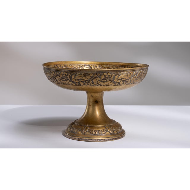 Metal 19th Century France Napoleon III Gold Metal Serving Piece For Sale - Image 7 of 15
