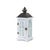 Modern White Wood Lantern with Ornate Frosted Glass (Set of 2) For Sale - Image 3 of 3