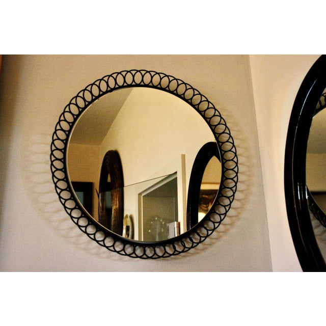 Metal Circular String Mirror in Metal, 1960s For Sale - Image 7 of 7