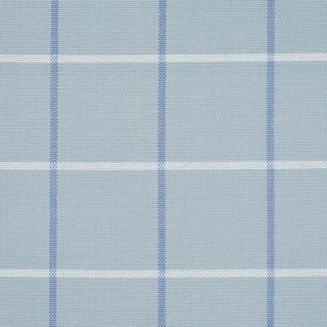 Contemporary Schumacher X Mark D. Sikes Frannie Windowpane Fabric In China Blue For Sale - Image 3 of 4