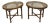 Vintage Chinese Chippendale Faux Bamboo Oval Small Glass Top Side End Table Pair For Sale