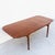 Restored 1950s mahogany dining table with two leaf extensions by Brown Saltman. With a maximum length of over 100 inches...