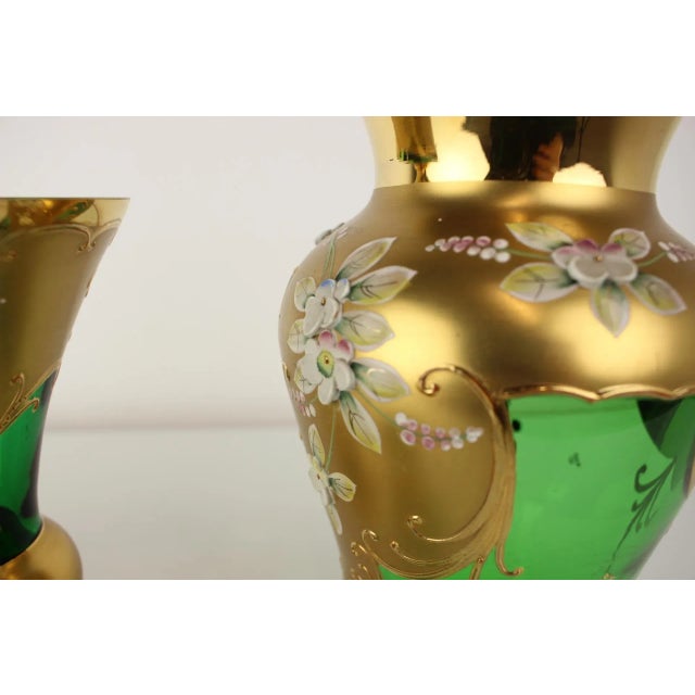 Bohemian Gold Glass Vase, Czechoslovakia, 1950s For Sale - Image 11 of 14