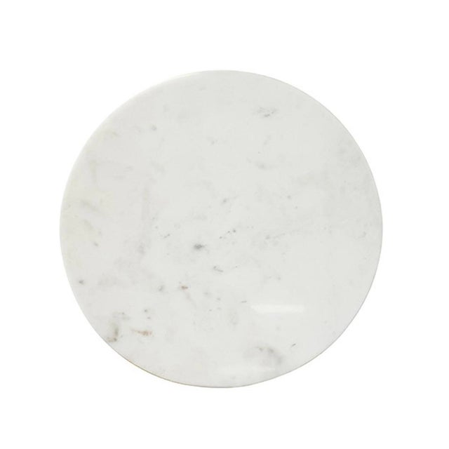 2020s Matthew Izzo Home Brass and Marble Sculpture Accent Side Table For Sale - Image 5 of 5