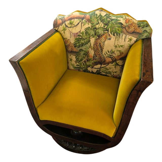 Vintage Safari Lounge Chair, 1940s For Sale