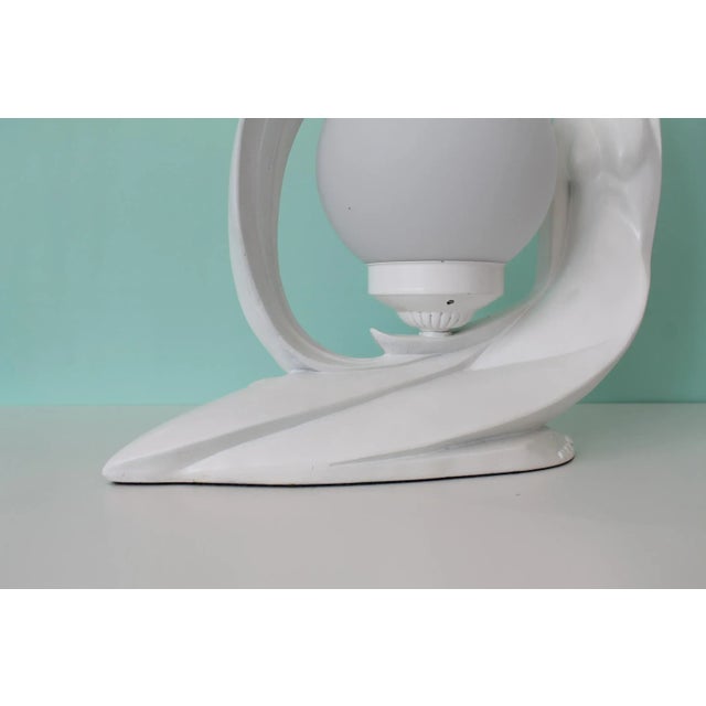 1980s Pair of 80's Statue Lamps For Sale - Image 5 of 8