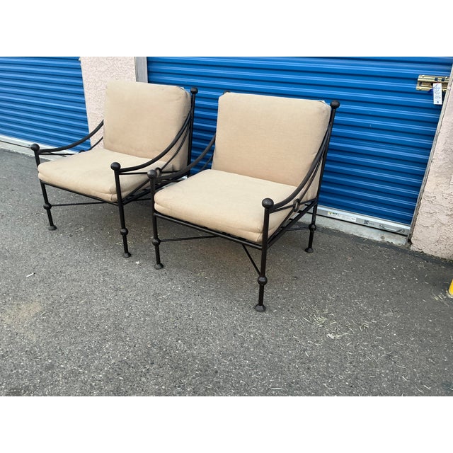 Kreiss Bermuda patio lounge chairs set of 2 . The set has sunbrella fabric. The set is well made. The chairs have minor...