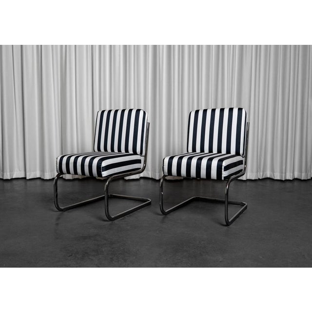 Vintage Stripe Lounge Chairs, 1970s, Set of 2 For Sale - Image 3 of 12