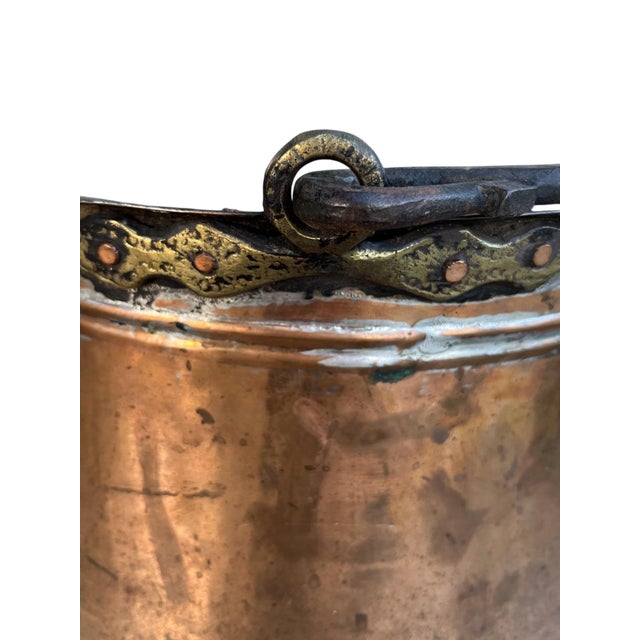 19th Century French Copper & Brass Kettle or Chimney Pot For Sale In San Antonio - Image 6 of 9