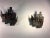 Pair of Mid Century Italian Brutalist Blackened Iron & Geometric Multi Colored Murano Glass Sconces For Sale In Philadelphia - Image 6 of 9