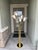 Vintage 5-Light Floor Lamp Polished Brass Body Stylized Calla Lily Flower Shades For Sale - Image 10 of 12