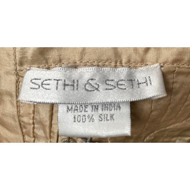 Textile Modern Hand Pleated Tuck Silk Decorative Throw For Sale - Image 7 of 7