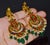 Gold Estate Natural 8.30ct Polki Diamond & 28.30ct Emerald 22k & 18k Gold Chandelier Earrings, Pair For Sale - Image 8 of 13