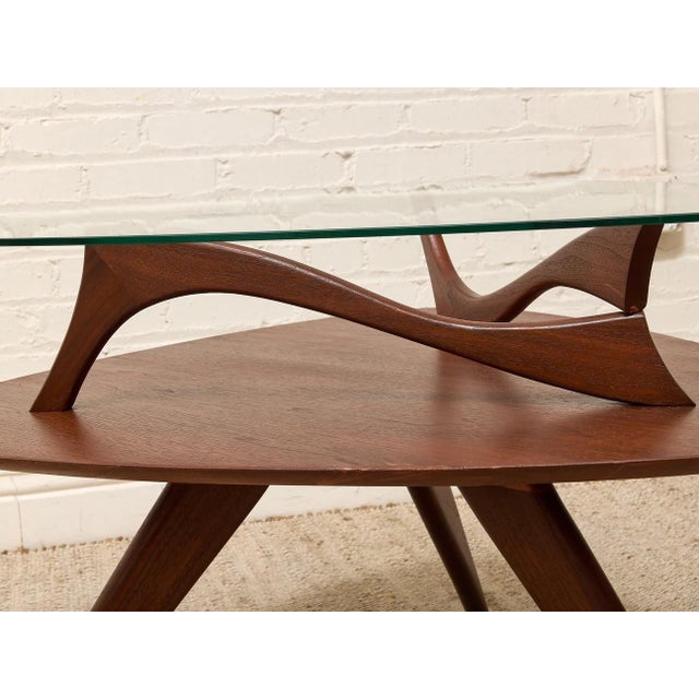 Mid 20th Century Two Tier Coffee Table Styled After Vladimir Kagan For Sale - Image 10 of 11