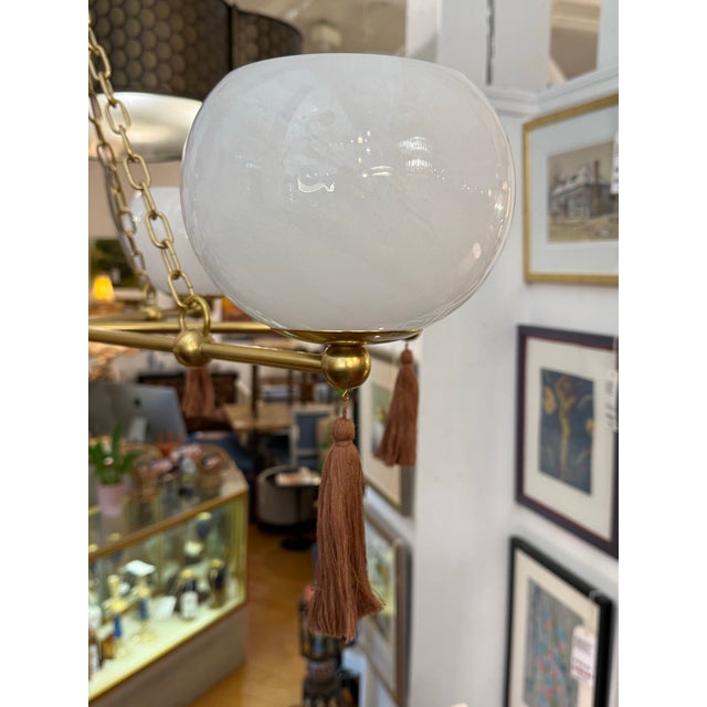 Gold Mandy Cheng for Mitzi Niya Chandelier For Sale - Image 8 of 13