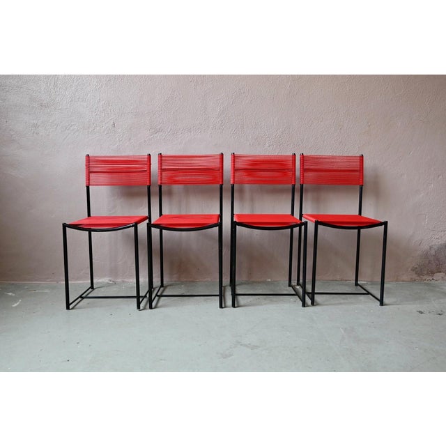 Spaghetti Chairs in Red PVC by Giandomenico Belotti, Italy, 1980s For Sale - Image 14 of 14