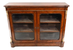 Victorian Pier Display Cabinet in Walnut, 1860s