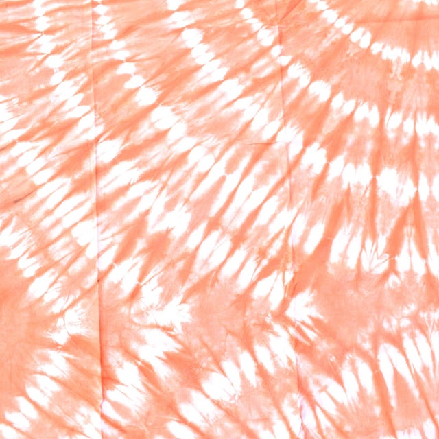 Early 20th Century Yoruba Tie Dyed Orange Textile Nigeria 68x48 inch For Sale In Denver - Image 6 of 7