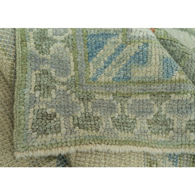 Turkish Oushak Rug 2'8" x 12'5" #19215 For Sale In Houston - Image 6 of 8