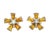 1960's Amber Crystal & Rhinestone Starburst Earrings For Sale