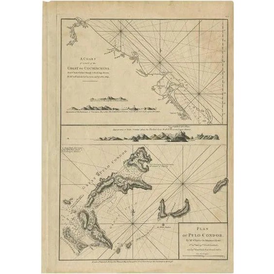 Antique Map of Quinam and the Côn ?Ao Islands by Sayer, 1778 For Sale