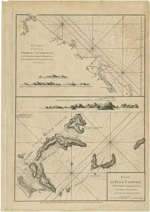 Antique Map of Quinam and the Côn ?Ao Islands by Sayer, 1778