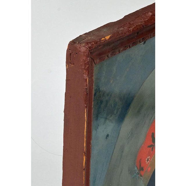 Mid 19th Century Mid 19th Century Pair Indian Reverse Glass Paintings For Sale - Image 5 of 7