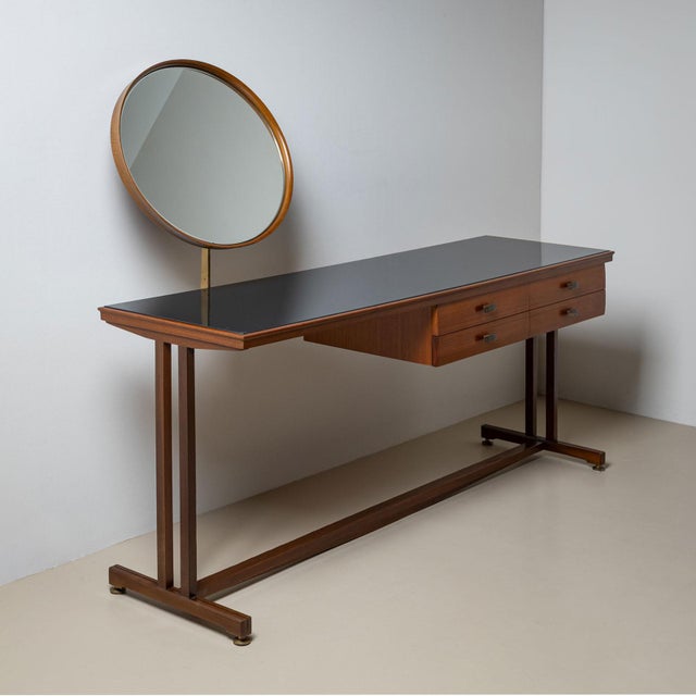 1950s Italian Mid-Century Dressing Table, Attributed to Silvio Cavatorta, 1950s For Sale - Image 5 of 9