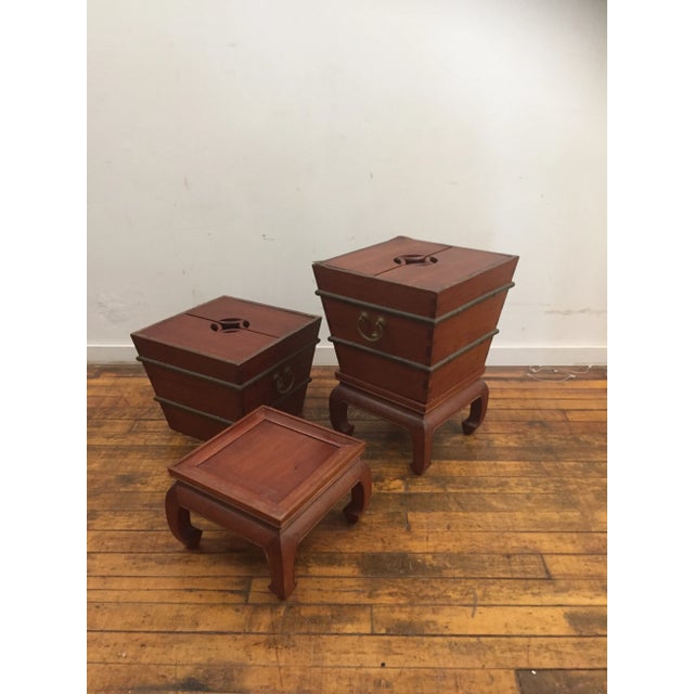 Vintage Pagoda Design Rosewood Tables - A Pair For Sale In Providence - Image 6 of 7