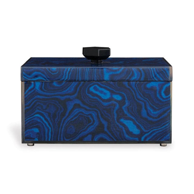 2020s Malachite Blue Box For Sale - Image 5 of 5