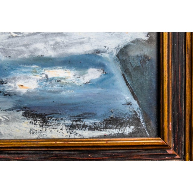 Modern Early 1900's Baltimore Brownstone Street Scene Painting by Artist Lilian Giffen For Sale - Image 3 of 6