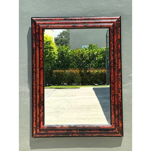 Vintage 19th Century Tortoiseshell and Ebonized Fruitwood Stacked Mirror For Sale - Image 9 of 18