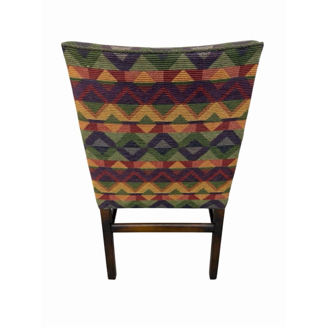 Vintage Dunbar Style Geometric Upholstered Dining Chairs - Set of 6 For Sale - Image 9 of 9