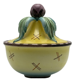 Wiener Werkstätte Ceramic Model 622 Lidded Box by Dagobert Peche for Gmundner Keramik, Austria, 1923s