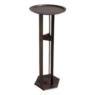 Antique Secessionist Arts and Crafts Iron Side Table by Hugo Berger for Goberg, C. 1900 For Sale