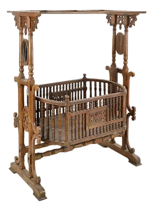 20th Century Wooden Cradle
