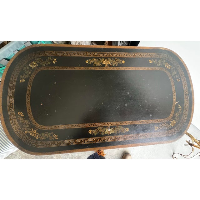 Antique Asian Chinoiserie Japanned Table For Sale In Chicago - Image 6 of 12
