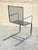 Green Vintage Mid Century Modern Wrought Iron Metal Mesh Spring Cantilever Patio Chair For Sale - Image 8 of 8