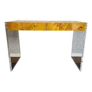 Jonathan Adler Bond Burled Wood Desk For Sale