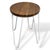 Vintage Elm Bar Stool with White Hairpin Legs For Sale - Image 5 of 8