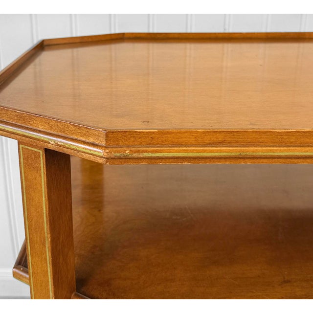 Vintage French Country Octagonal 4-Tier Serving Cart Table For Sale - Image 9 of 13