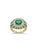 Natural 18k Gold Emerald Halo Ring With 0.77ct Diamonds, New Design For Sale In New York - Image 6 of 8
