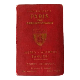 Paris Arrondissement Guidebook, France, Circa 1970s For Sale