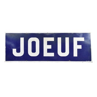 Enameled Plaque of the City of Jœuf For Sale