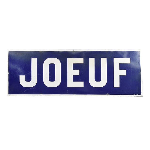 Enameled Plaque of the City of Jœuf For Sale
