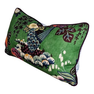 CUSTOM Anna French Fairbanks Green Lumbar Pillow - Single For Sale