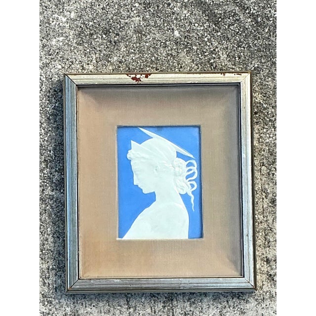 Vintage Italian Glazed Ceramic Profile Tile For Sale - Image 4 of 12