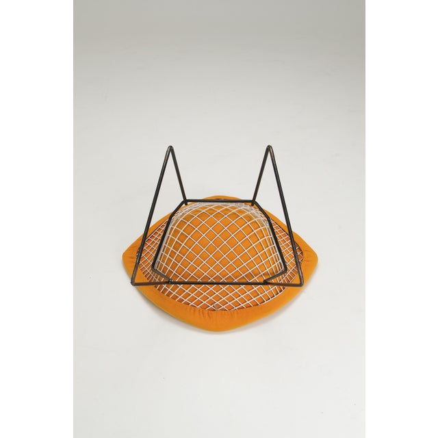 Diamond Chair in Yellow Upholstery by Harry Bertoia for Knoll International, 1950s For Sale - Image 17 of 18