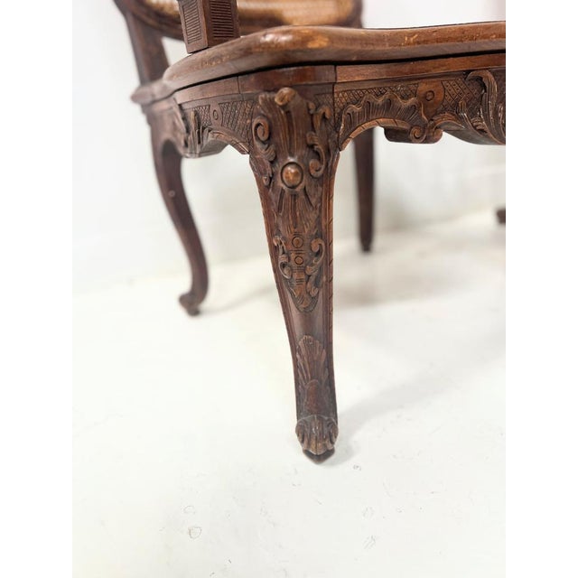 Regency Style Armchairs in Natural Wood, 1800s, Set of 2 For Sale - Image 3 of 18